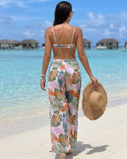 Biquíni Cortininha + Calça Pantalona Tropical