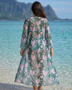 Biquíni Hot Pant + Kimono Longo Floral