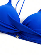 Conjunto Praia Saia Curta Com Top Transpassado Estampado