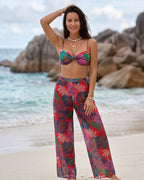 Biquíni Cortininha + Calça Pantalona Tropical