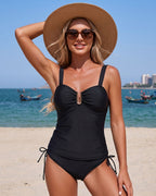 Tankini Com Bojo Franzido E Amarração Lateral