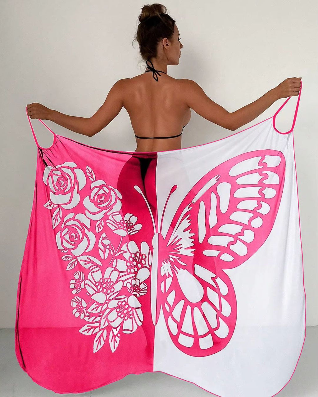Saída de Praia Pareô Estampada Com Amarração Estilo Resort