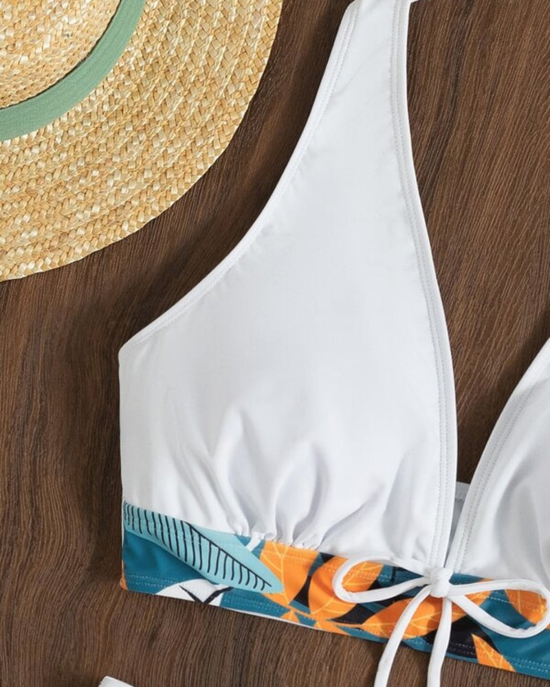 Biquíni Com Short Praia Tropical Com Amarração