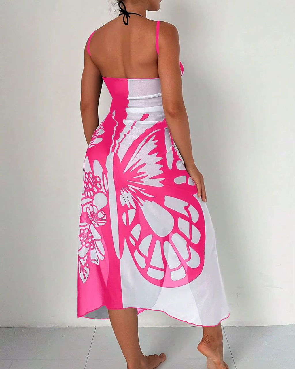 Saída de Praia Pareô Estampada Com Amarração Estilo Resort