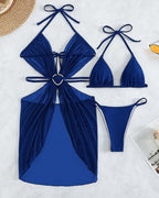 Biquíni + Saída de Praia Cortininha Com Argola Resort