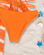 Biquíni + Saída de Praia Bandeau Com Amarração Estilo Resort