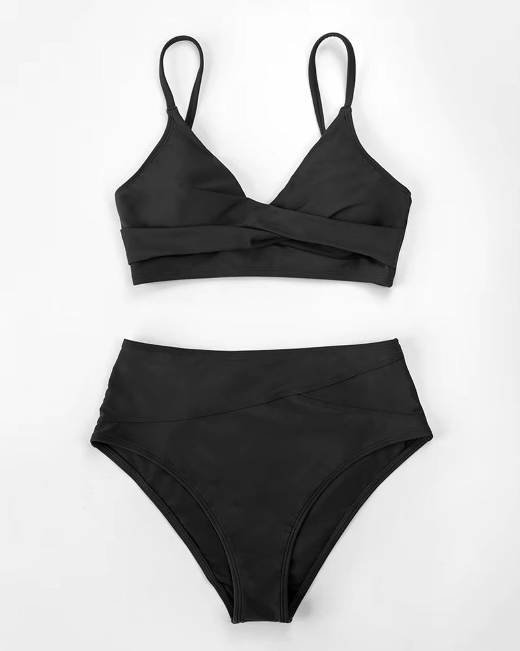 Biquíni Top Transpassado Cintura Alta Modelador Elegante