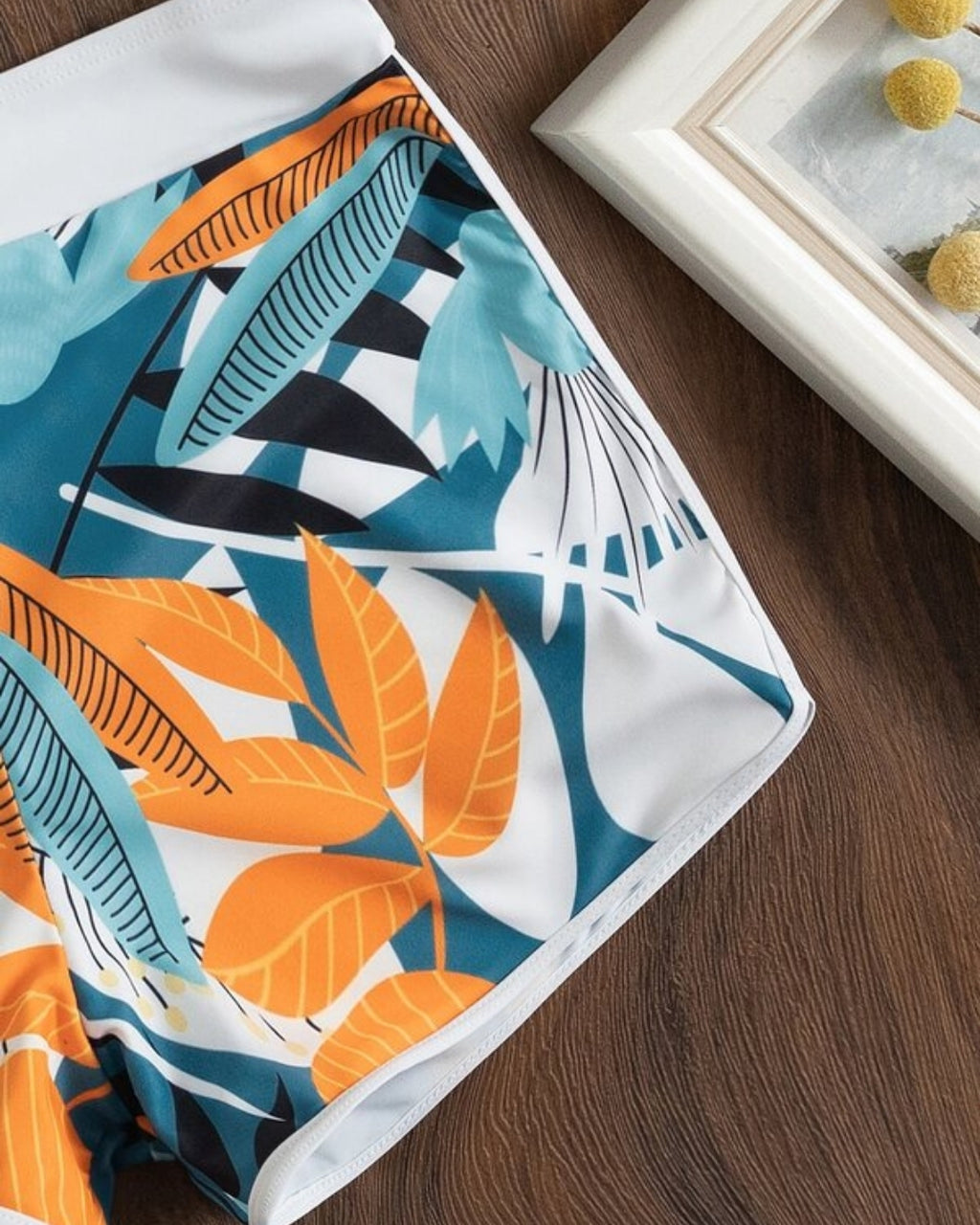 Biquíni Com Short Praia Tropical Com Amarração