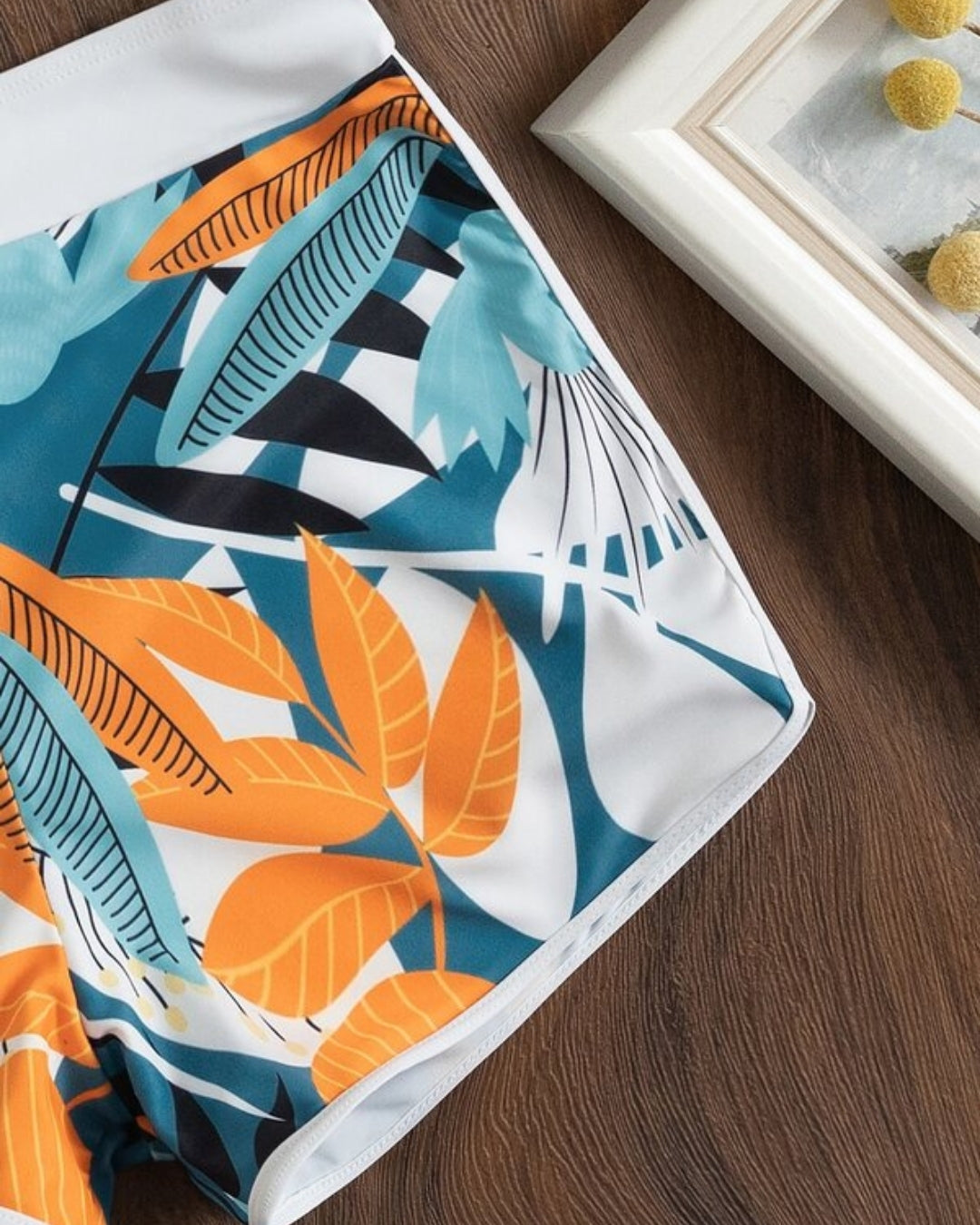 Biquíni Com Short Praia Tropical Com Amarração