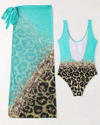 Maiô + Saída de Praia Animal Print Estilo Resort