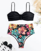 Biquíni Hot Pant Estampado Com Top Bandeau Franzido