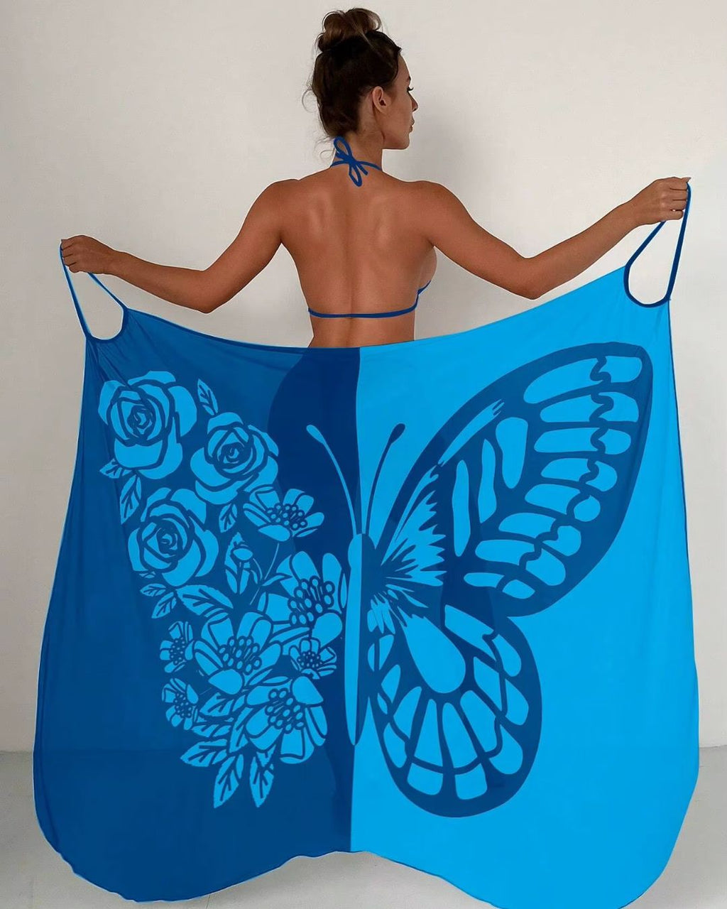 Saída de Praia Pareô Estampada Com Amarração Estilo Resort