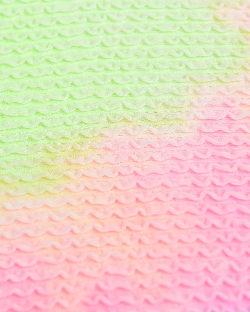 Biquíni Cintura Alta Texturizado Com Estampa Tie Dye