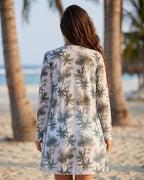 Biquíni Top Com Amarração Short + Kimono Longo