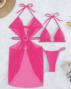 Biquíni + Saída de Praia Cortininha Com Argola Resort